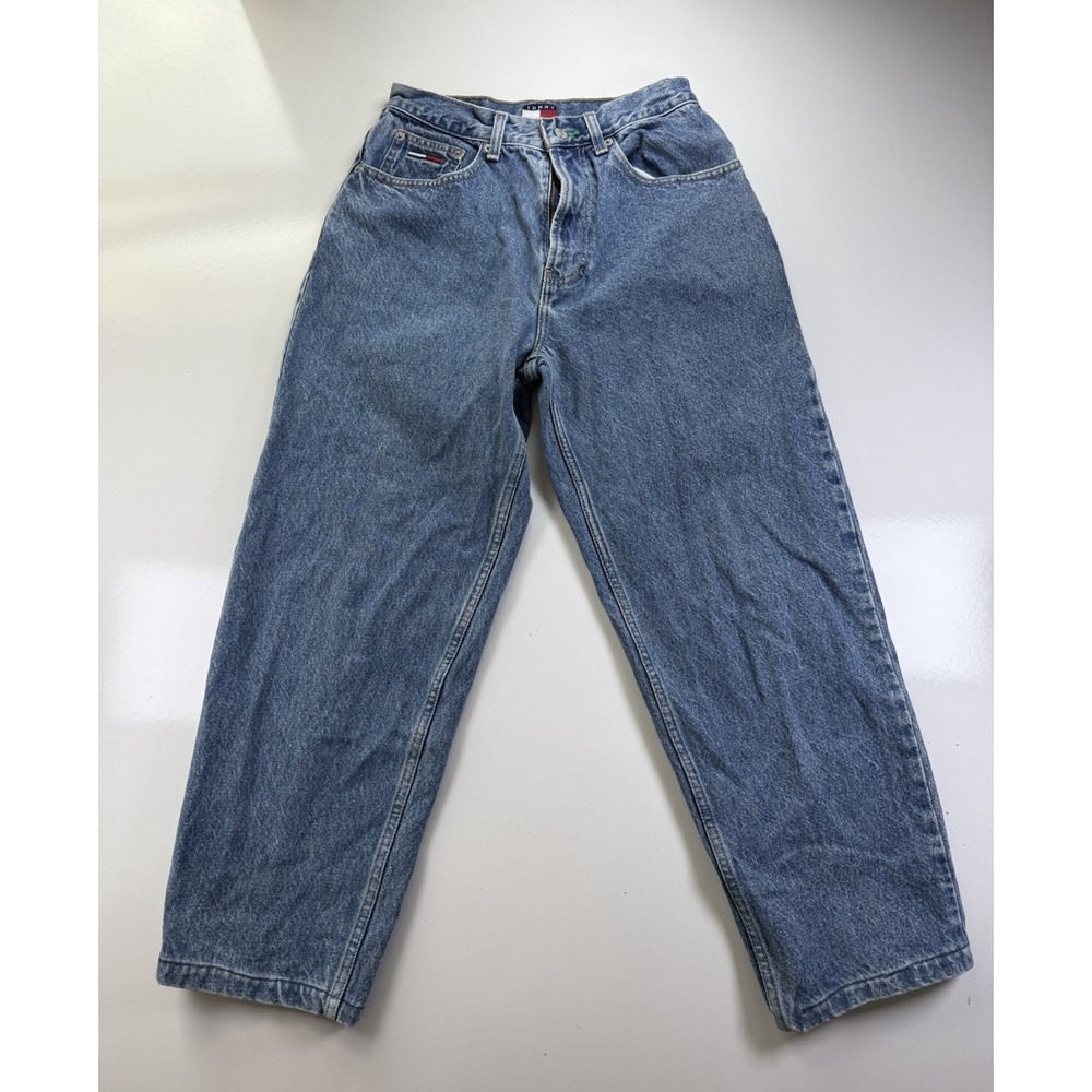 Tommy Hilfiger Jeans 29x30 Blue High Rise Straight Medium Wash relaxed fit denim